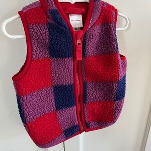 Hanna Andersson Red and Purple Fleece Vest
